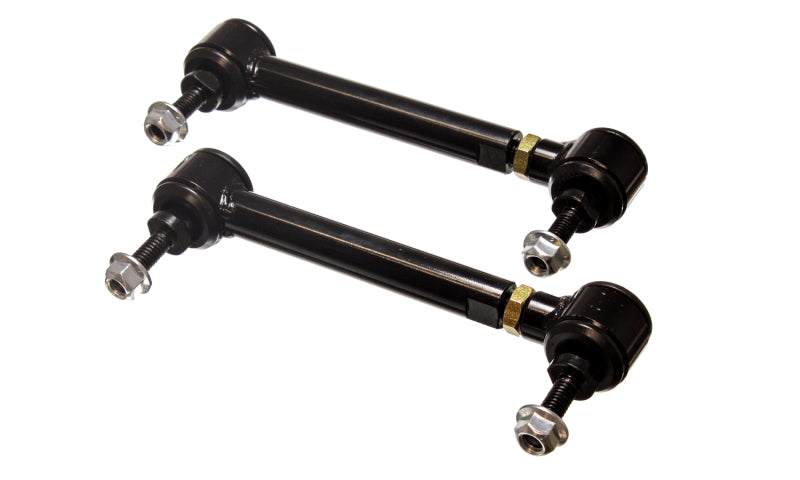 ES End Links - Black - Energy Suspension Universal Black 5-3/4in-6-3/4in inAin Range Pivot Style End Link Set