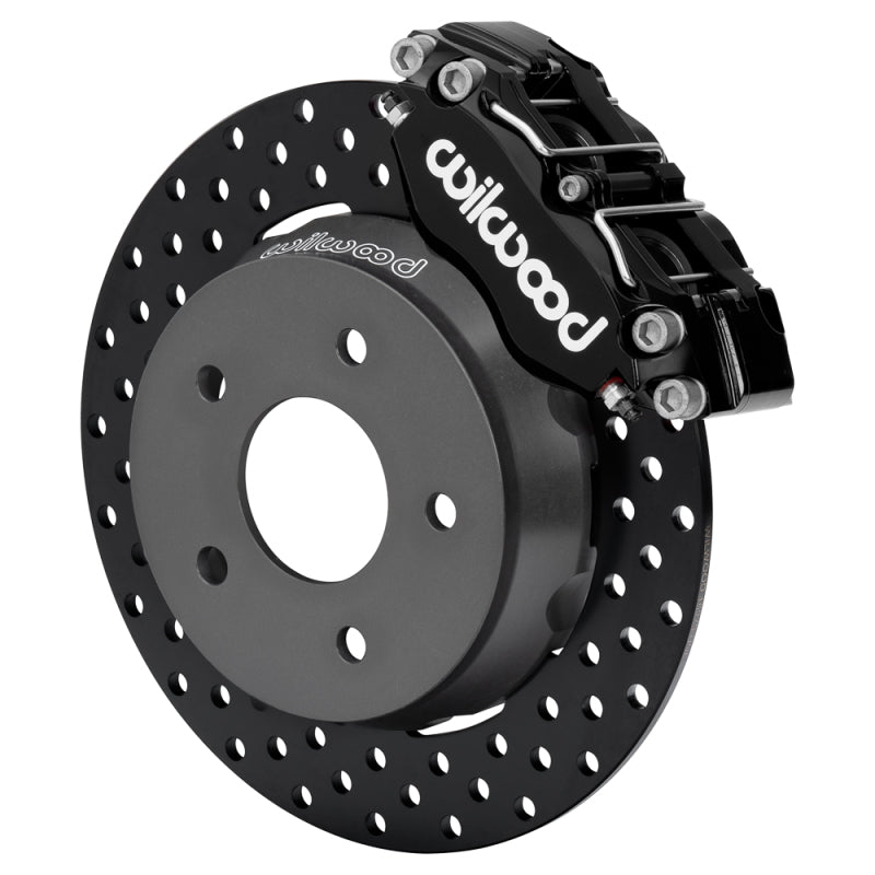 WIL UTV Big Brake Kits - Wilwood 22-24 Polaris RZR Turbo/ Pro R 5-Lug Front Big Brake Kit - Drilled Rotors Black Powder Coat