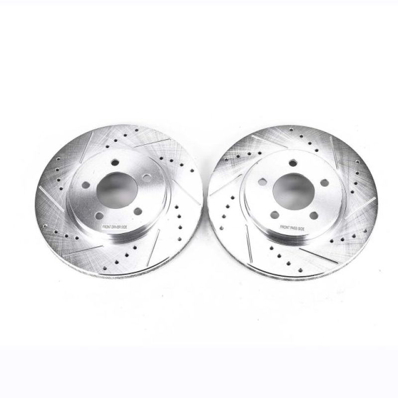 PSB Evolution Drill/Slot Rotor - Power Stop 05-12 Ford Escape Front Evolution Drilled & Slotted Rotors - Pair