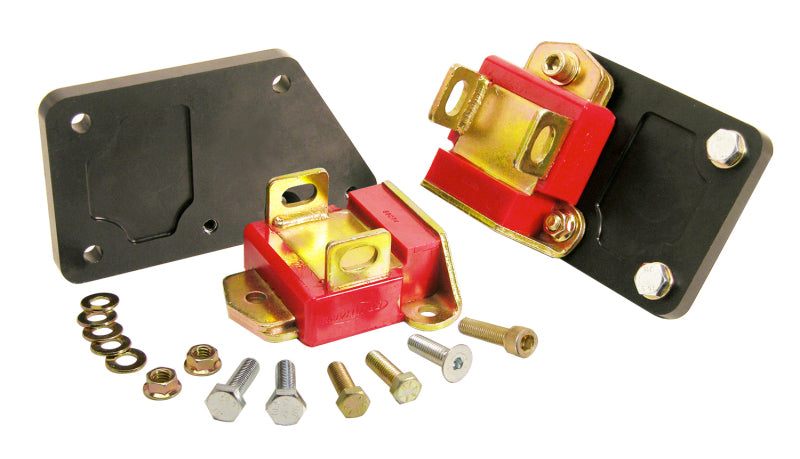 PRO Engine Mounts - Red - Prothane Chevy LS1 Motor Mount Adapter Kit - Red