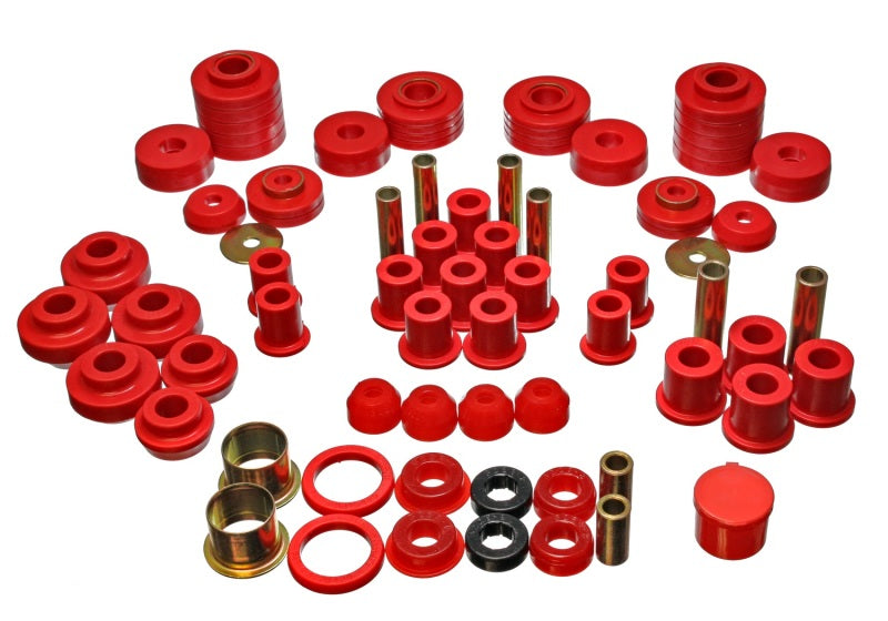 ES Hyper-Flex Sets - Red - Energy Suspension 80-96 Ford F150 Std/Extra Cab Pickup Red Hyper-Flex Master Bushing Set