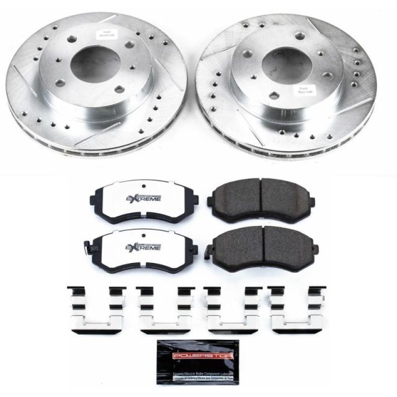 PSB Z26 Street Warrior Kit - Power Stop 89-96 Nissan 240SX Front Z26 Street Warrior Brake Kit