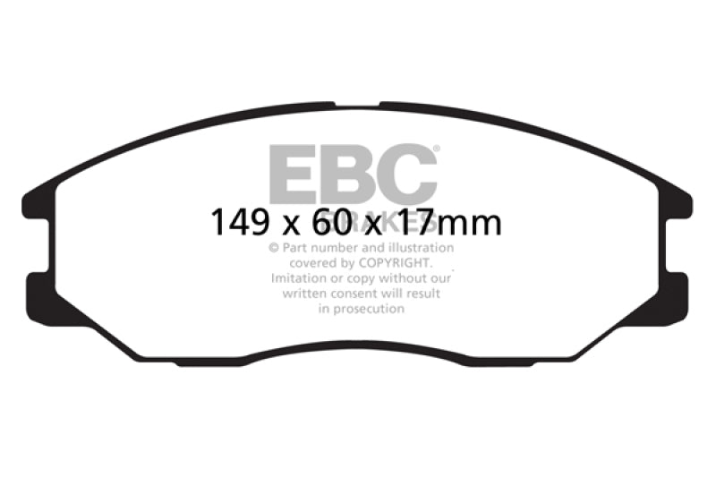 EBC Greenstuff Brake Pad Sets - EBC 08-10 Kia Sorento 3.3 Greenstuff Front Brake Pads