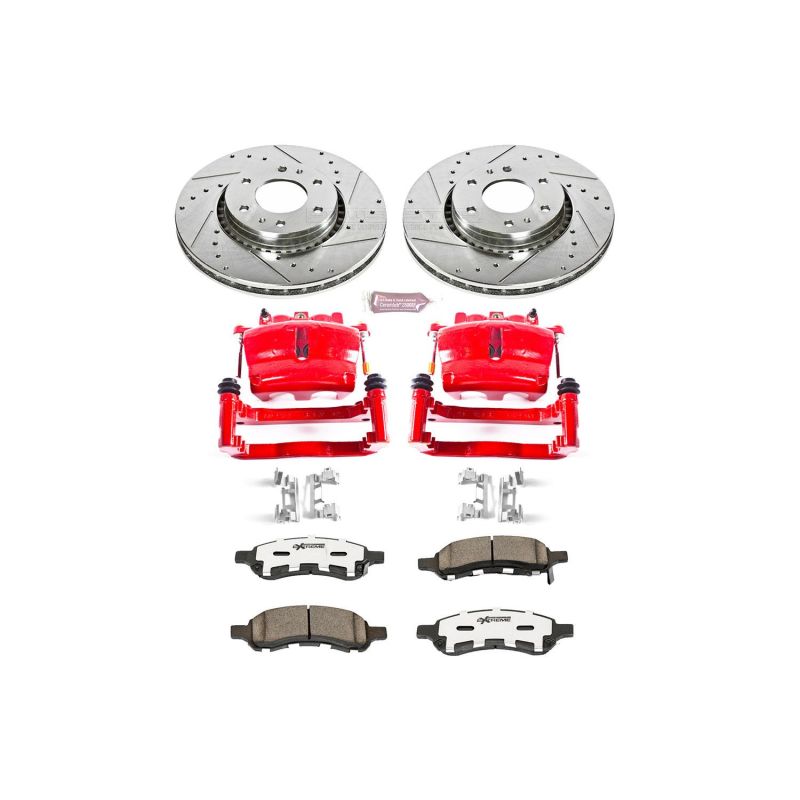 PSB Z26 Street Warrior Kit - Power Stop 06-09 Saab 9-7x Front Z26 Street Kit w/Cals