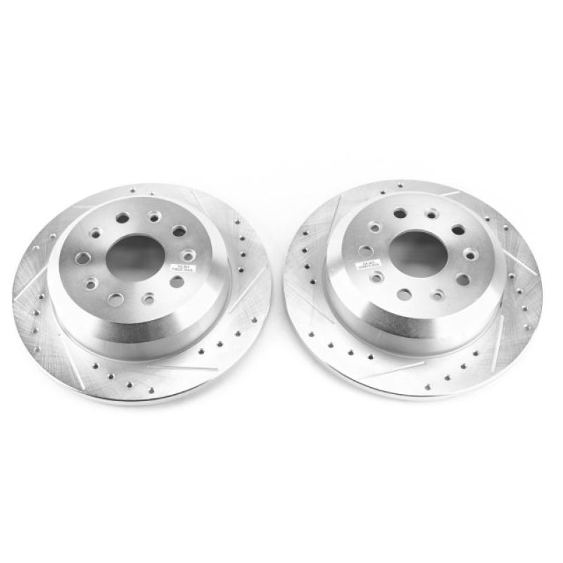 PSB Evolution Drill/Slot Rotor - Power Stop 2018 Jeep Wrangler Rear Evolution Drilled & Slotted Rotors - Pair