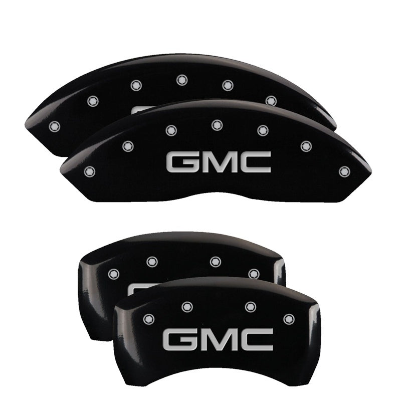 MGP Caliper Covers 4 Logo - MGP 4 Caliper Covers Engraved Front & Rear GMC Black finish silver ch