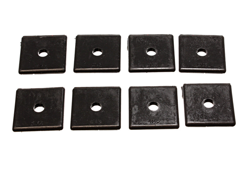 ES Poly Pads - Black - Energy Suspension Pad - Med - 2in SQ x 7/16in ID x 1/4in H - Black
