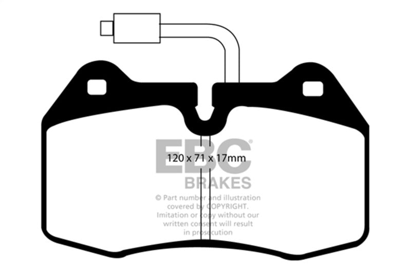 EBC Yellowstuff Brake Pad Sets - EBC 94-03 Ferrari 456 5.5 Yellowstuff Front Brake Pads
