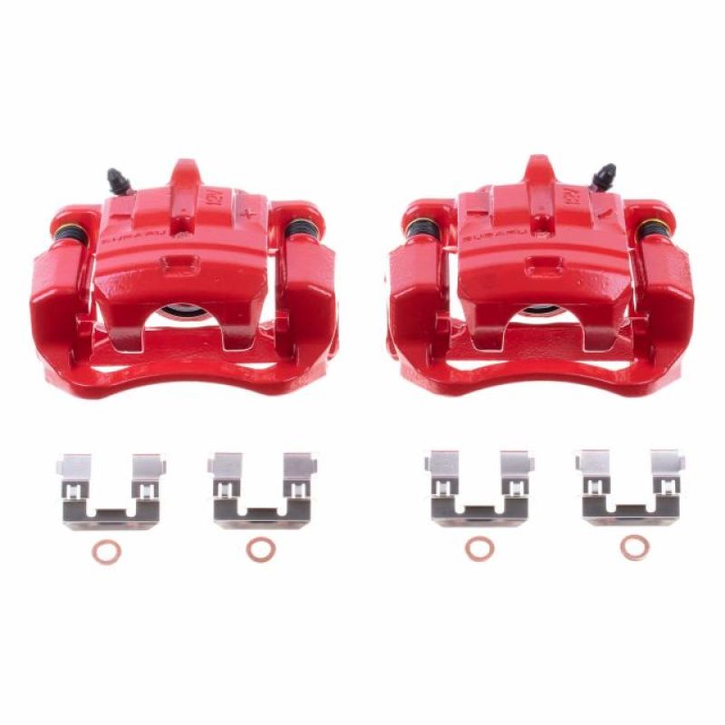 PSB Red Calipers - Power Stop 13-16 Scion FR-S Rear Red Calipers w/Brackets - Pair