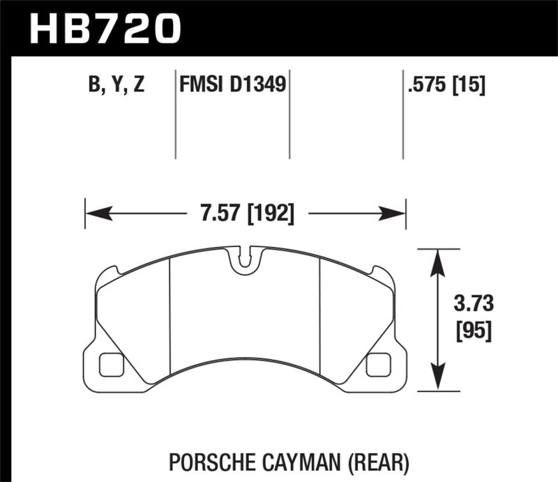 HAWK Ceramic Brake Pad Sets - Hawk 10-16 Porsche Panamera / 08-15 Porsche Cayenne Performance Ceramic Street Front Brake Pads