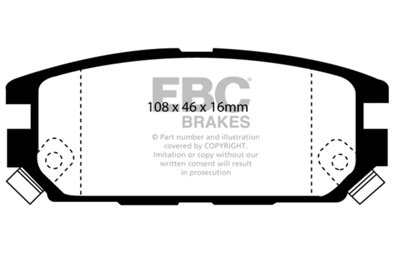 EBC Redstuff Brake Pad Sets - EBC 91-93 Dodge Stealth 3.0 4WD Redstuff Rear Brake Pads