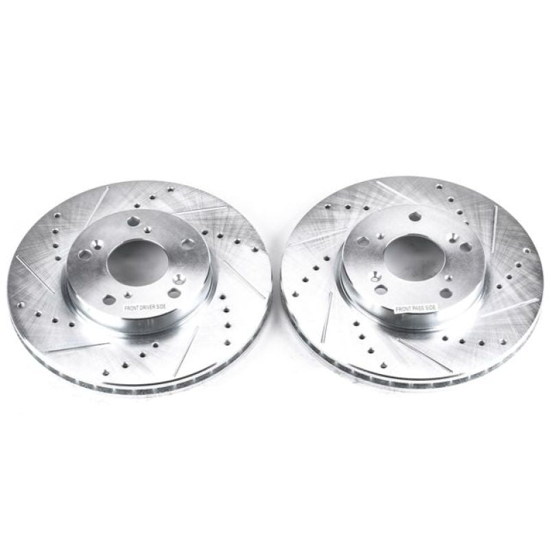 PSB Evolution Drill/Slot Rotor - Power Stop 14-15 Acura ILX Front Evolution Drilled & Slotted Rotors - Pair