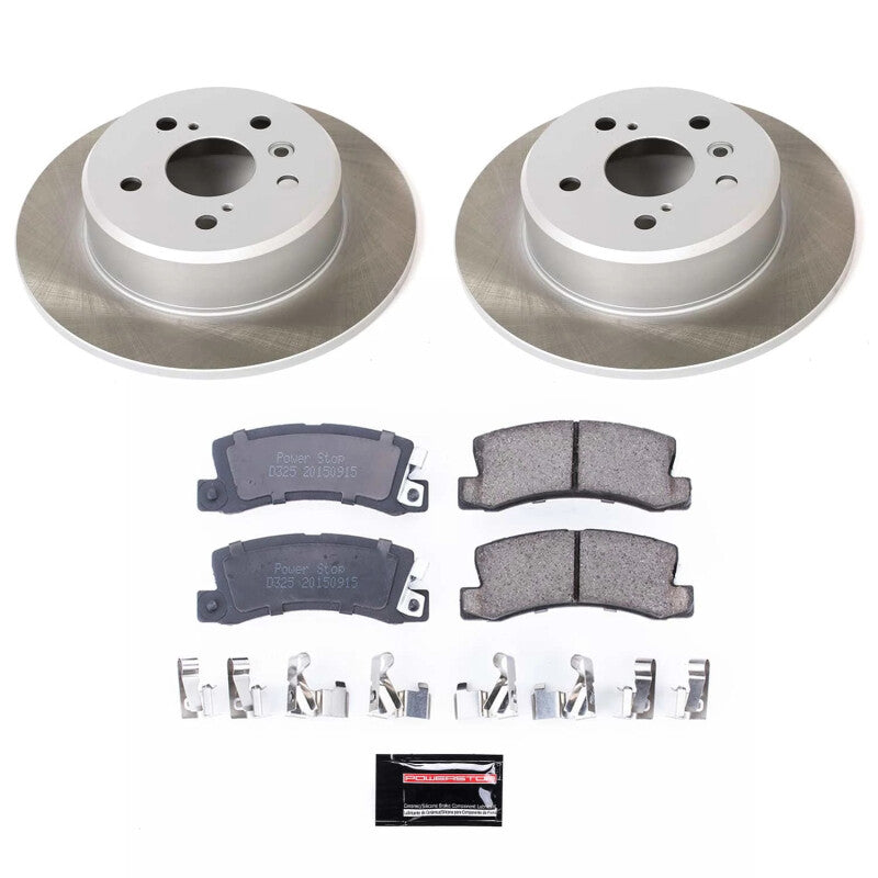 PSB Semi-Coated Rotor Kits - Power Stop 92-96 Toyota Camry Rear Semi-Coated Rotor Kit