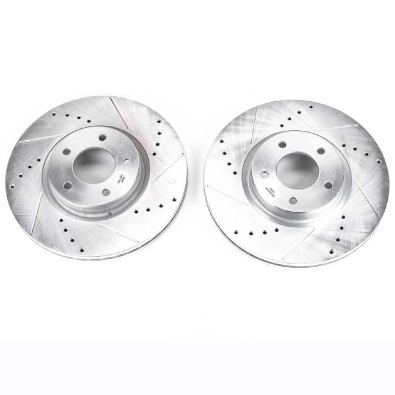 PSB Evolution Drill/Slot Rotor - Power Stop 07-13 Mazda 3 Front Evolution Drilled & Slotted Rotors - Pair