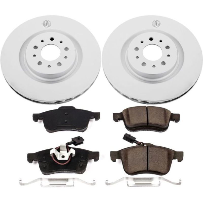 PSB Z17 Evolution Coated Kit - Power Stop 15-18 Ram ProMaster City Front Z17 Evolution Geomet Coated Brake Kit