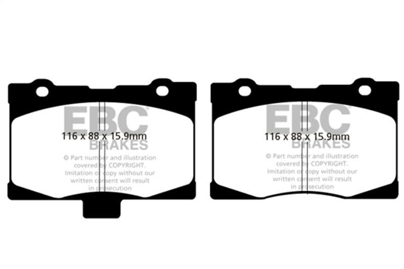 EBC Greenstuff Brake Pad Sets - EBC 05-08 Acura RL 3.5 Greenstuff Front Brake Pads