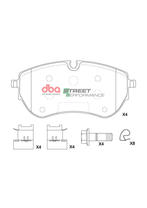 DBA SP Performance Brake Pads - DBA 12-15 Volkswagen Amarok V6 (2DR/4DR) SP Performance Front Brake Pads