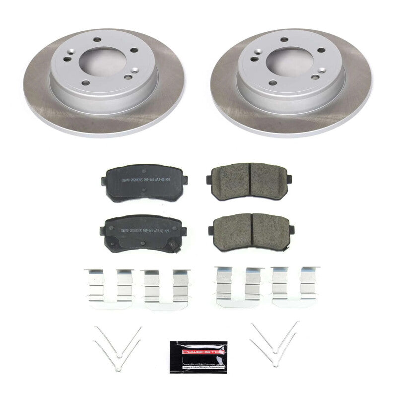 PSB Semi-Coated Rotor Kits - Power Stop 18-22 Hyundai Kona Rear Semi-Coated Rotor Kit
