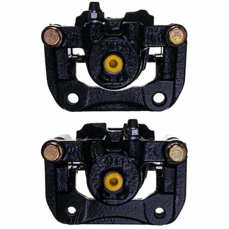 PSB Black Calipers - Power Stop 01-03 Acura CL Rear Black Caliper - Pair w/Bracket