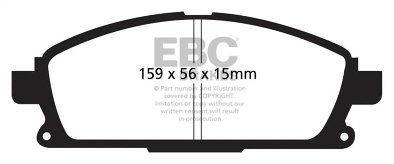EBC Yellowstuff Brake Pad Sets - EBC 01 Infiniti Q45 4.1 Yellowstuff Front Brake Pads