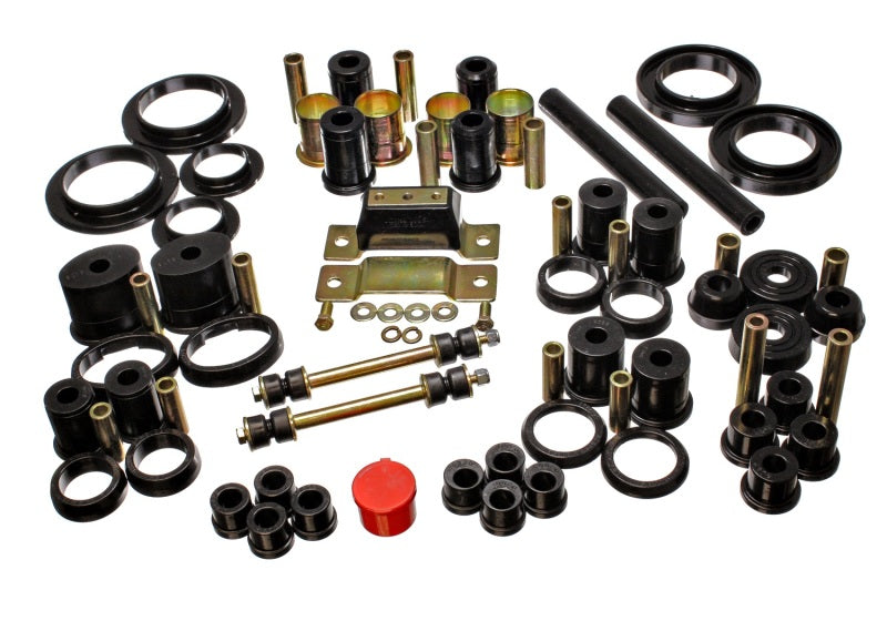 ES Hyper-Flex Sets - Black - Energy Suspension 85-93 Ford Mustang Black Hyper-flex Master Bushing Set w/ V-8