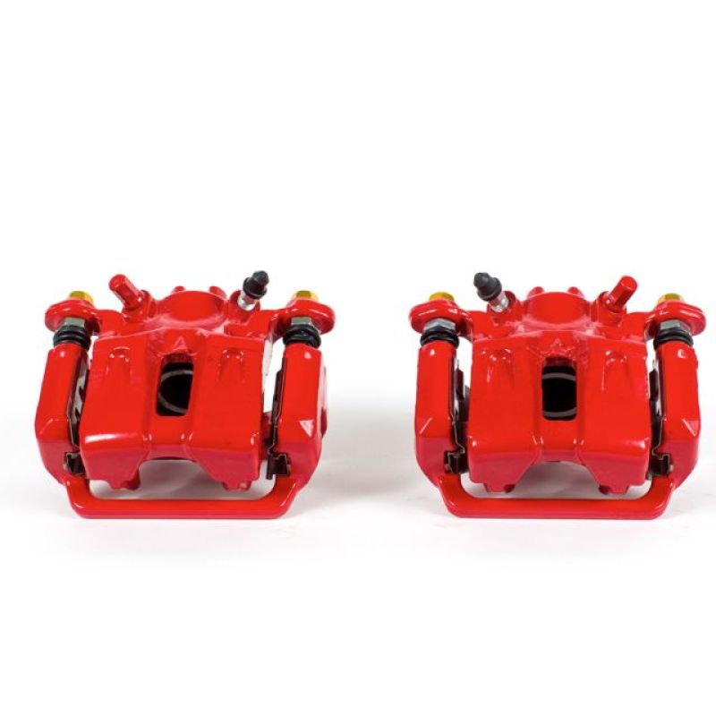 PSB Red Calipers - Power Stop 09-14 Acura TL Rear Red Calipers w/Brackets - Pair