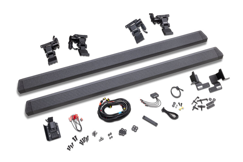 GOR RealTruck VoltStep Running Boards - RealTruck 20-24 Jeep Gladiator CC 4dr VoltStep Electric Running Board Kit - Bedliner Coating