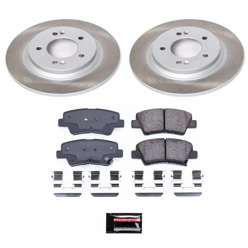 PSB Semi-Coated Rotor Kits - Power Stop 15-16 Kia Soul EV Rear Semi-Coated Rotor Kit