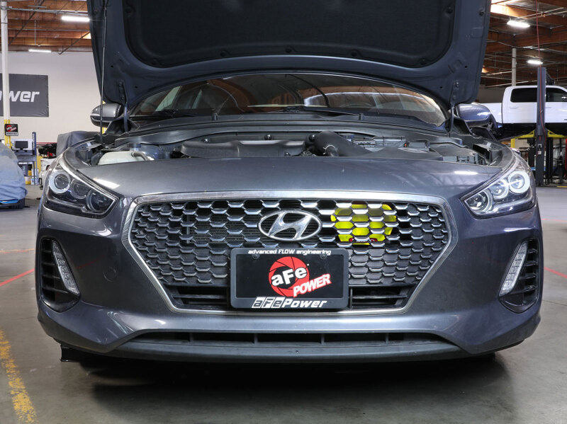 AFE Air Scoops - aFe 18-20 Hyundai Elantra GT L4-1.6L (t) Takeda Momentum Dynamic Air Scoop - Neon Green