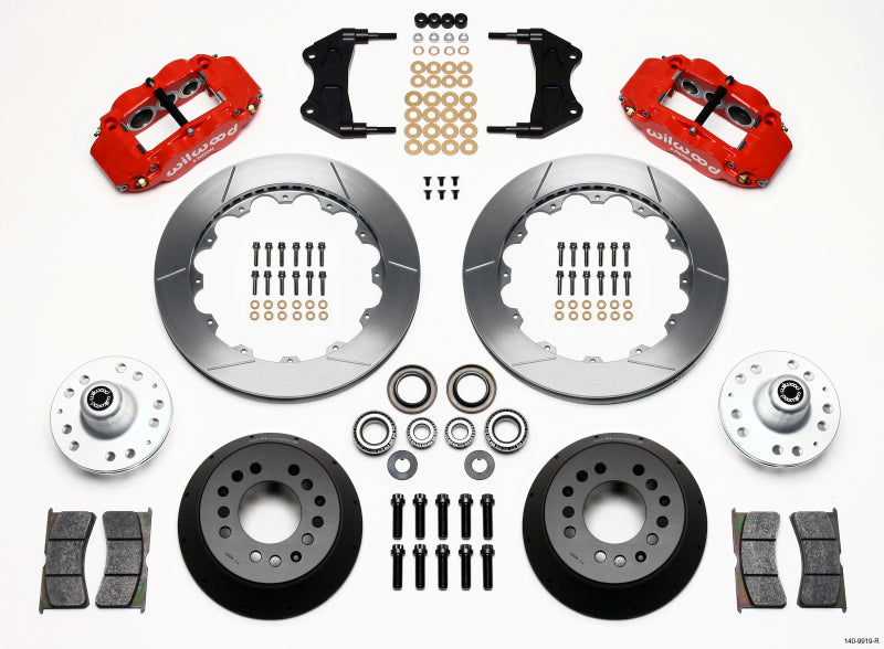 WIL Superlite Brake Kit - Wilwood Narrow Superlite 6R Front Hub Kit 12.88in Red WWE ProSpindle