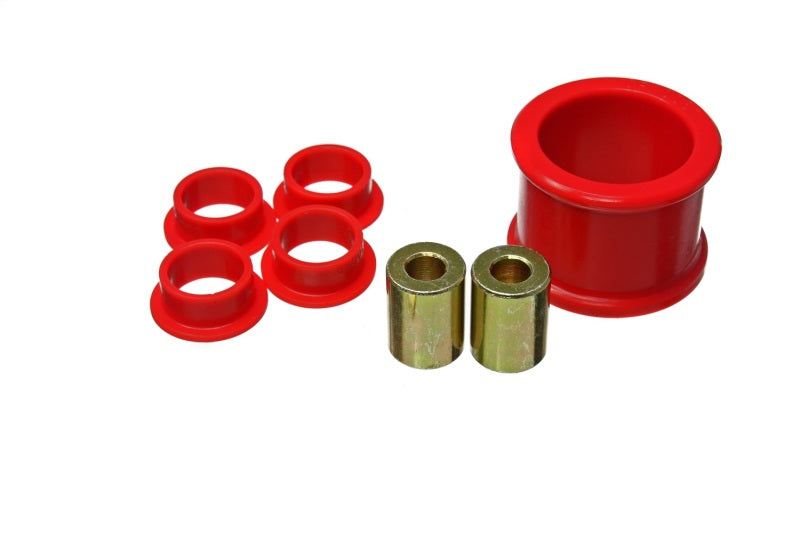 ES Steering Rack Bush - Red - Energy Suspension 06-11 Honda Civic DX/EX/LX Red Hyper-Flex Steering Rack Bushing