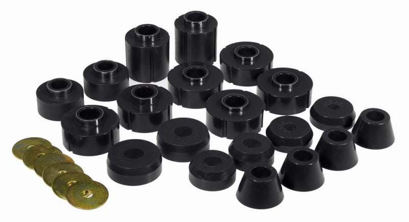 PRO Body/Subframe Bush - Blk - Prothane 80-96 Ford F100/350 2/4wd Body Mount - Black