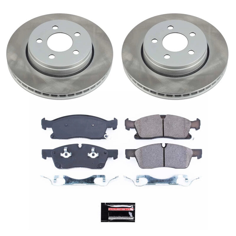 PSB Semi-Coated Rotor Kits - Power Stop 11-16 Jeep Grand Cherokee Front Semi-Coated Rotor Kit