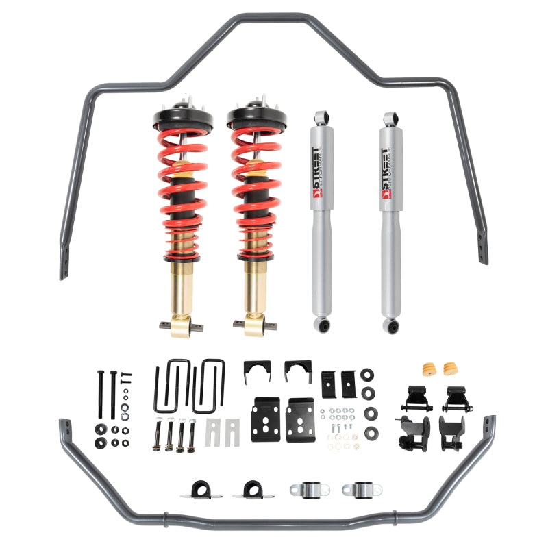 BT Perf Handling Kit - Belltech 21+ Ford F-150 2WD Performance Handling Kit (1-3.5in Front/4.5in Rear Drop )