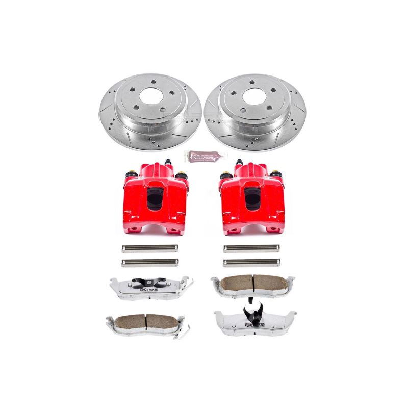 PSB Z26 Street Kit w/Cals - Power Stop 06-10 Jeep Commander Rear Z26 Street Warrior Brake Kit w/Calipers