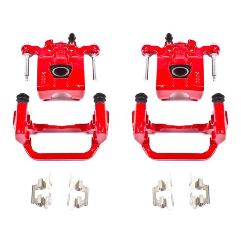 PSB Red Calipers - Power Stop 07-12 Nissan Altima Rear Red Calipers w/Brackets - Pair