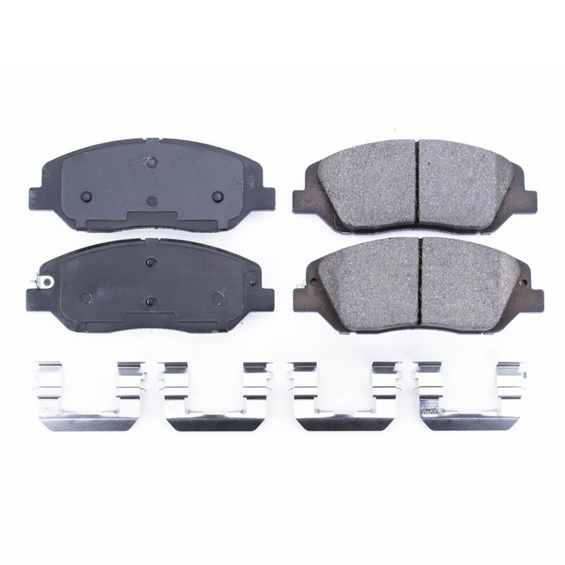 PSB Z17 Evolution Brake Pads - Power Stop 17-18 Hyundai Santa Fe Front Z17 Evolution Ceramic Brake Pads w/Hardware