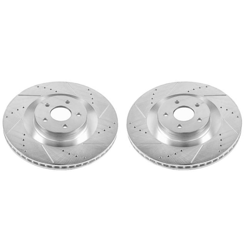 PSB Evolution Drill/Slot Rotor - Power Stop 16-18 Ford Focus Front Evolution Drilled & Slotted Rotors - Pair