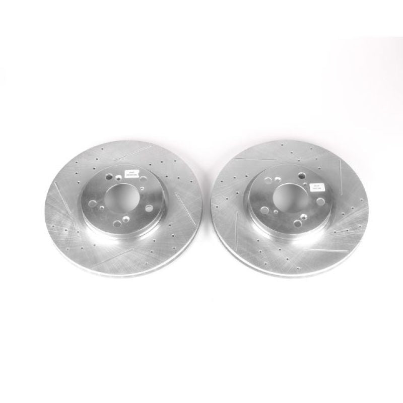 PSB Evolution Drill/Slot Rotor - Power Stop 06-14 Honda Ridgeline Front Evolution Drilled & Slotted Rotors - Pair