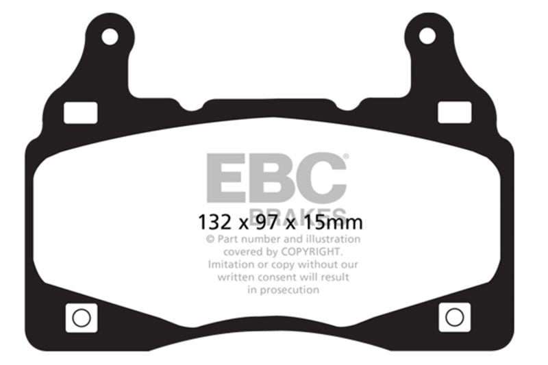 EBC Redstuff Brake Pad Sets - EBC 11-15 Chevrolet Camaro (5th Gen) 6.2 Redstuff Front Brake Pads