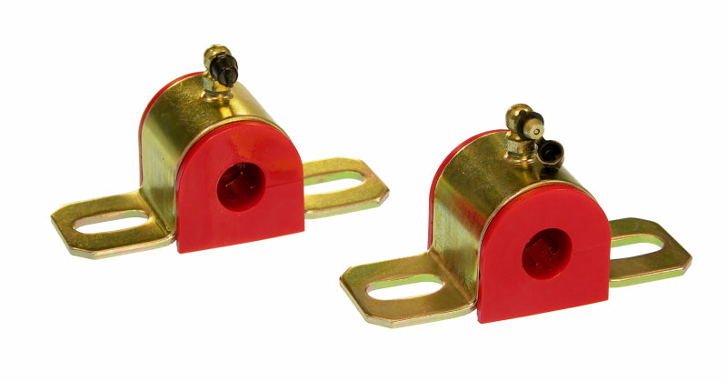 PRO Sway/End Link Bush - Red - Prothane Universal 90 Deg Greasable Sway Bar Bushings - 11/16in - Type B Bracket - Red