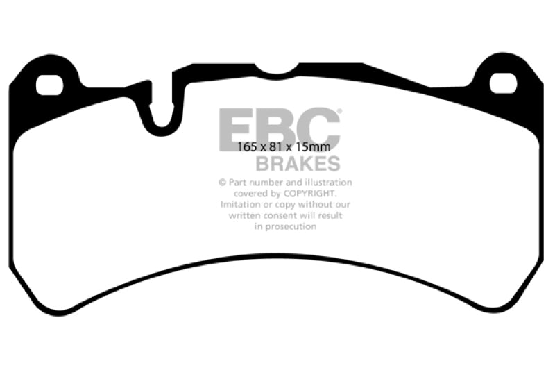 EBC Yellowstuff Brake Pad Sets - EBC 07-08 Ferrari 430 Scuderia 4.3 Yellowstuff Front Brake Pads