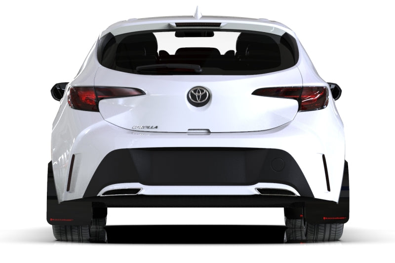 RAL UR Blk Flap/Grey Logo - Rally Armor 18-25 Toyota Corolla Hatchback Black UR Mud Flap Grey Logo