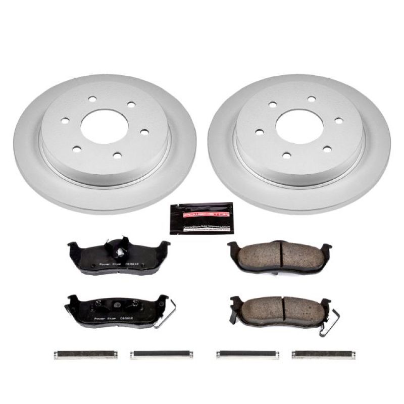 PSB Z17 Evolution Coated Kit - Power Stop 04-10 Infiniti QX56 Rear Z17 Evolution Geomet Coated Brake Kit
