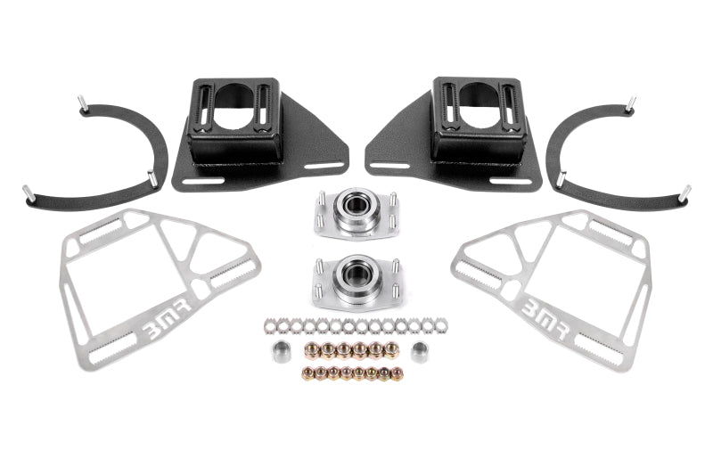 BMR Caster & Camber Plates - BMR Suspension 82-92 Chevy Camaro Caster/Camber Plates w/ Lockout Plates - Black Hammertone
