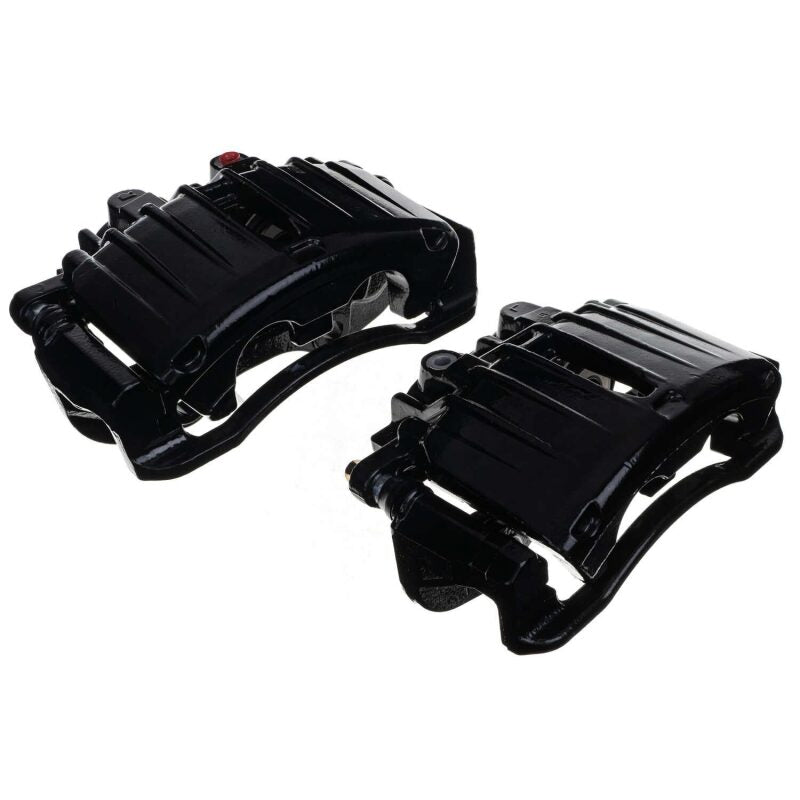 PSB Black Calipers - Power Stop 02-06 Cadillac Escalade Rear Black Caliper - Pair w/Bracket