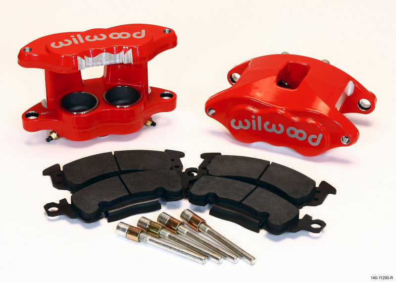 WIL D52 Brake Kit - Wilwood D52 Front Caliper Kit - Red 2.00 / 2.00in Piston 1.28in Rotor