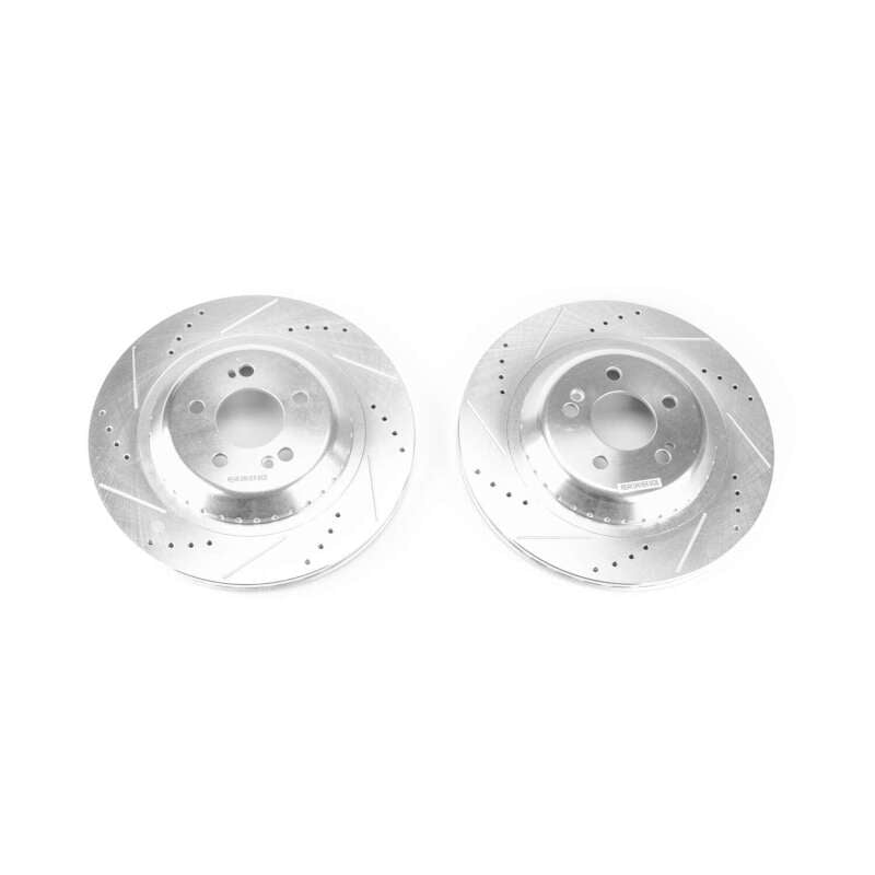 PSB Evolution Drill/Slot Rotor - Power Stop 2017 Mercedes-Benz Maybach S550 Rear Evolution Drilled & Slotted Rotors - Pair