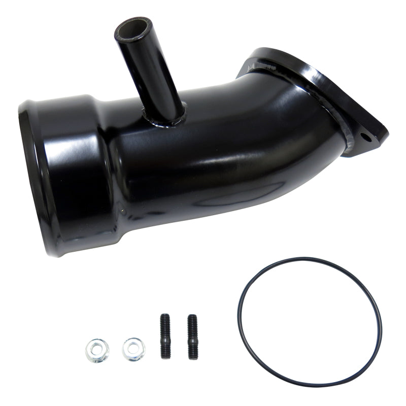 WCF Intake Horn - Wehrli 17-19 Chevrolet 6.6L L5P Duramax 3.5in Intake Horn w/PCV Port - Gloss Black