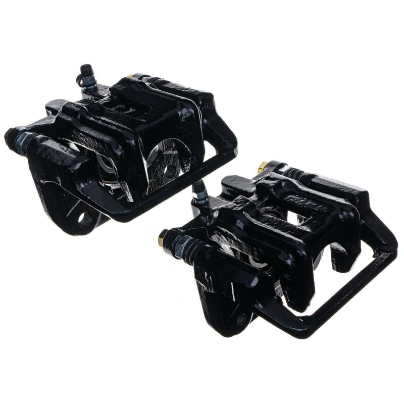 PSB Black Calipers - Power Stop 01-03 Acura CL Rear Black Caliper - Pair w/Bracket